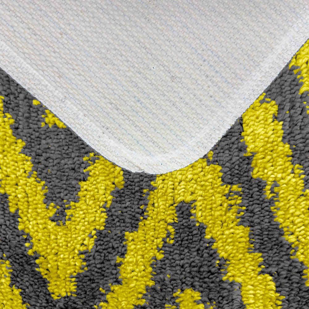 Velosso Chevron Stripe Ochre Bath Mat Set Image 5