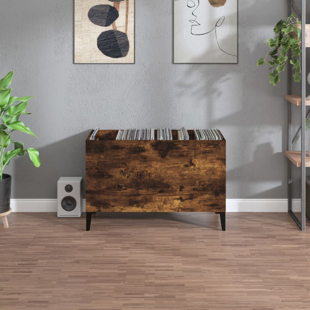 vidaXL Smoked Oak Record Cabinet Image 7