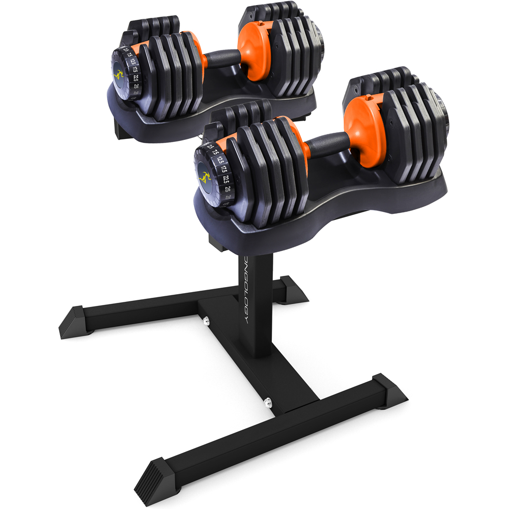 Strongology Urban25 Orange Adjustable Smart Dumbbell with Adjustable Stand 2 Pack Image 4