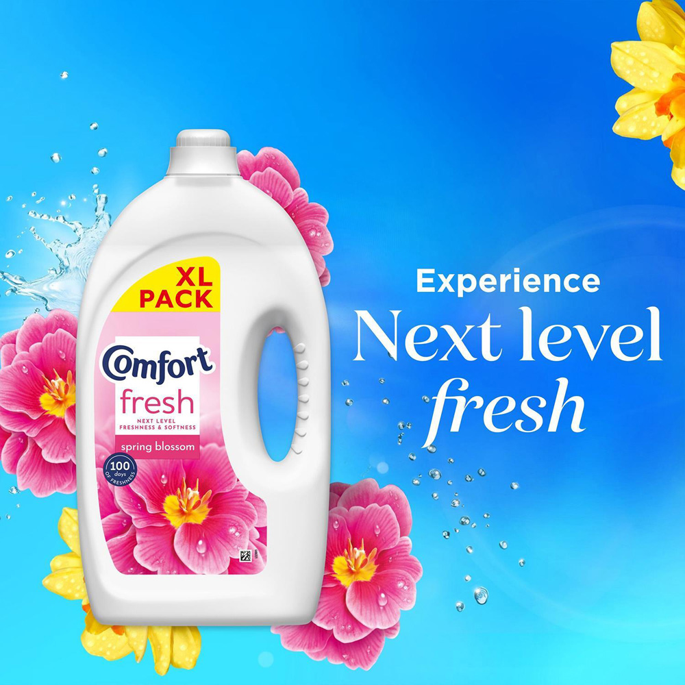 Comfort Fresh Spring Blossom Liquid Fabric Conditioner 80 Washes 2.4L 4 Pack Image 6