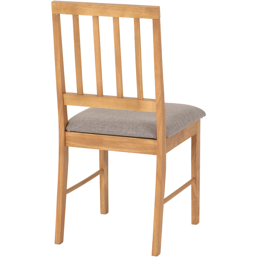 Seconique Austin Set of 2 Grey Fabric Oak Effect Dining Chair Image 7