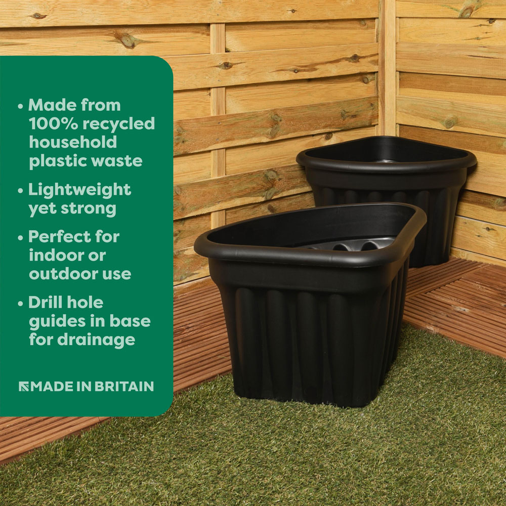 Wham Vista Slate Corner Planter 40cm 4 Pack Image 4