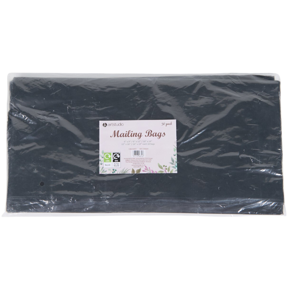 Pack of 50 Mailing Bags - Black Image 1