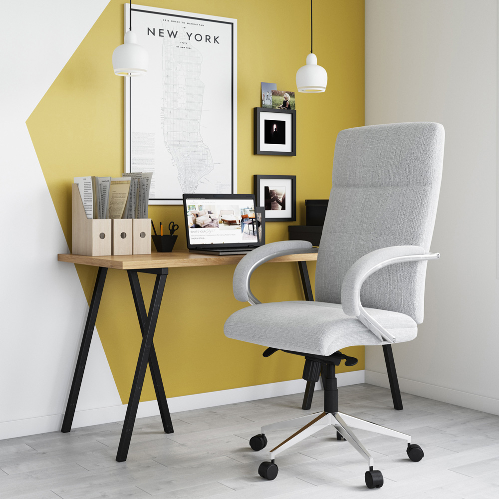 Alphason Bedford Grey Fabric Executive Office Chair Image 6