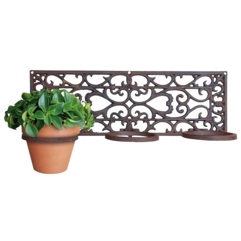 Fallen Fruits 3 Pot Cast Iron Wall Mounted Flowerpot Holder Image 1
