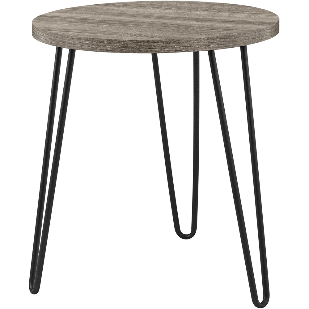 Dorel Owen Grey Oak Round End Table Image 3