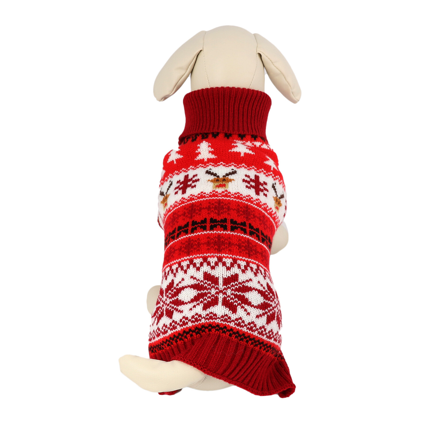 Christmas Fair Isle Pet Jumper - Red / XL Image 1