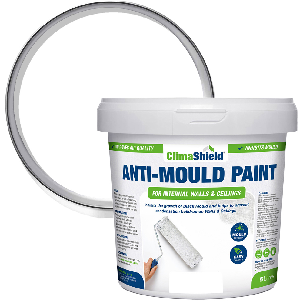SmartSeal Brilliant White Anti Mould Paint 5L Image 1