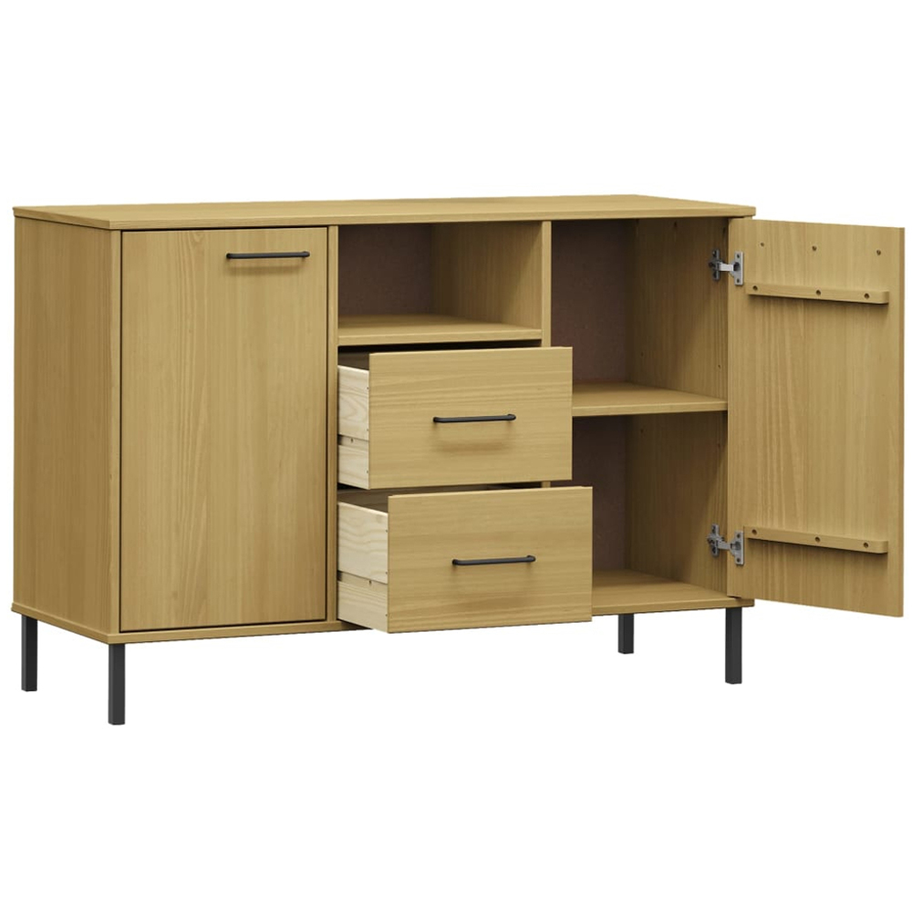 vidaXL Oslo 2 Door 2 Drawer Sideboard with Metal Legs Image 5