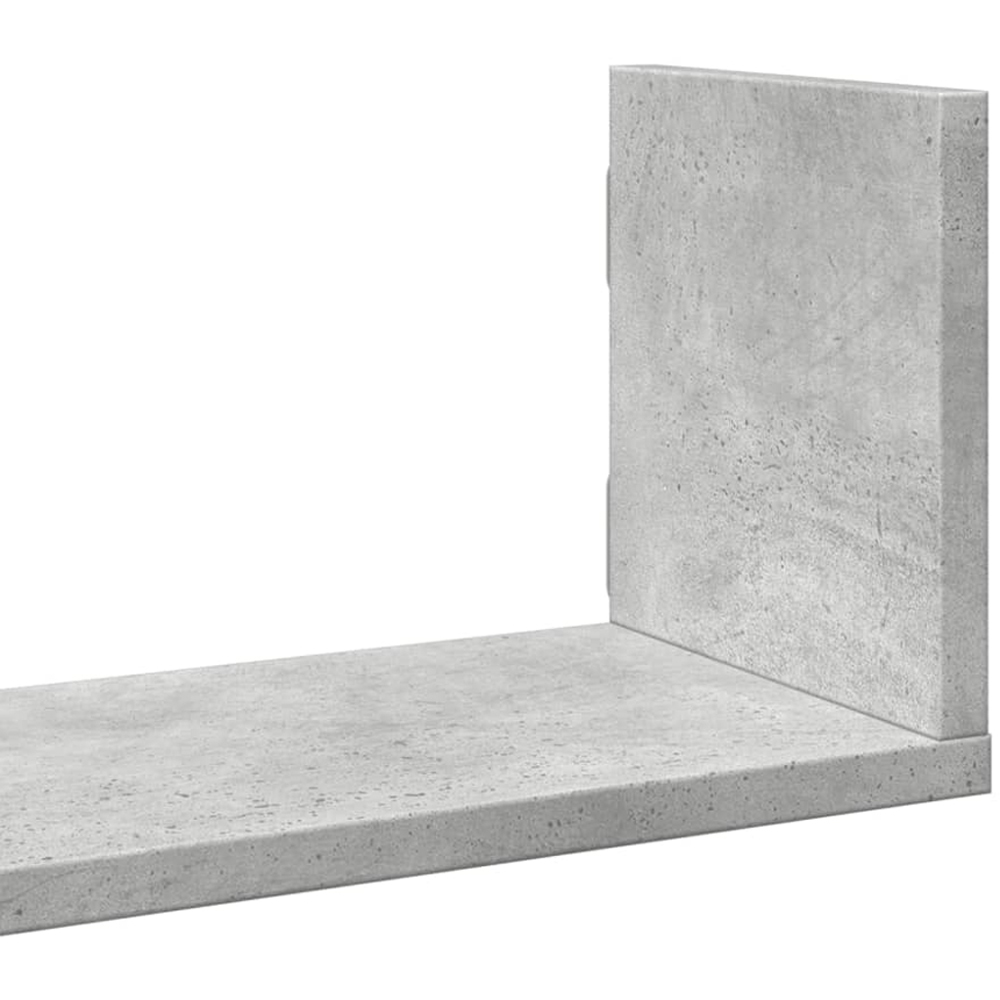 vidaXL 58cm Set of 3 Concrete Grey Floating Wall Shelf Image 6