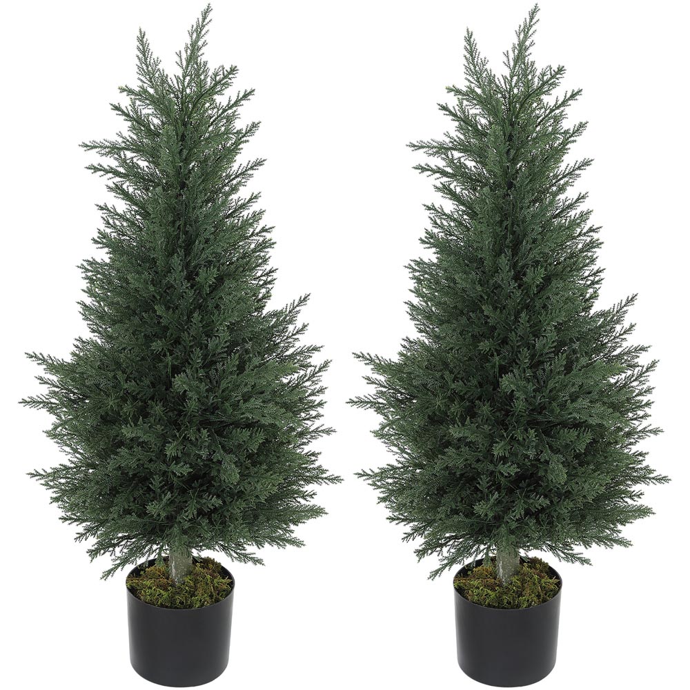 Portland Artificial Cypress Plant in Pot 90cm 2 Pack Image 1