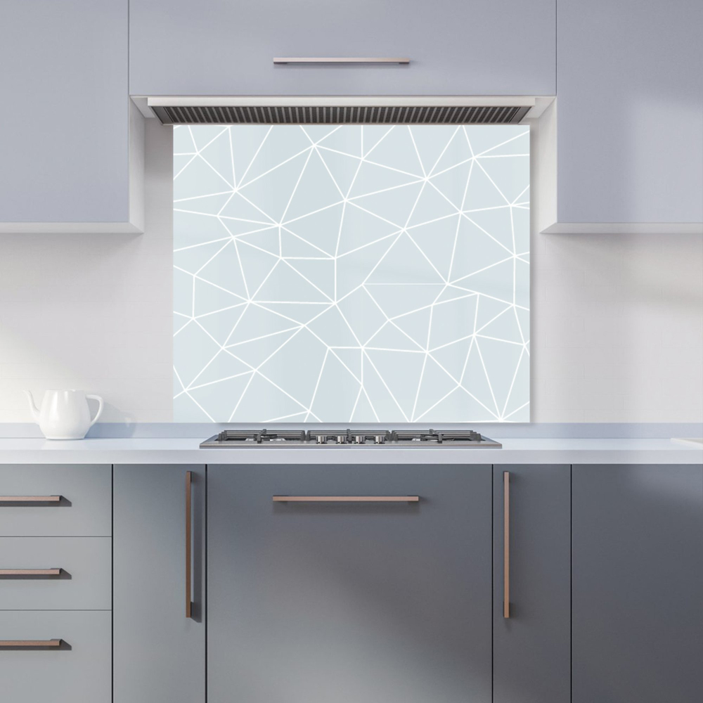 Warren Reed Designer Geometric Triangle Pattern Glass Kitchen Splashback 75 x 90cm Image 1