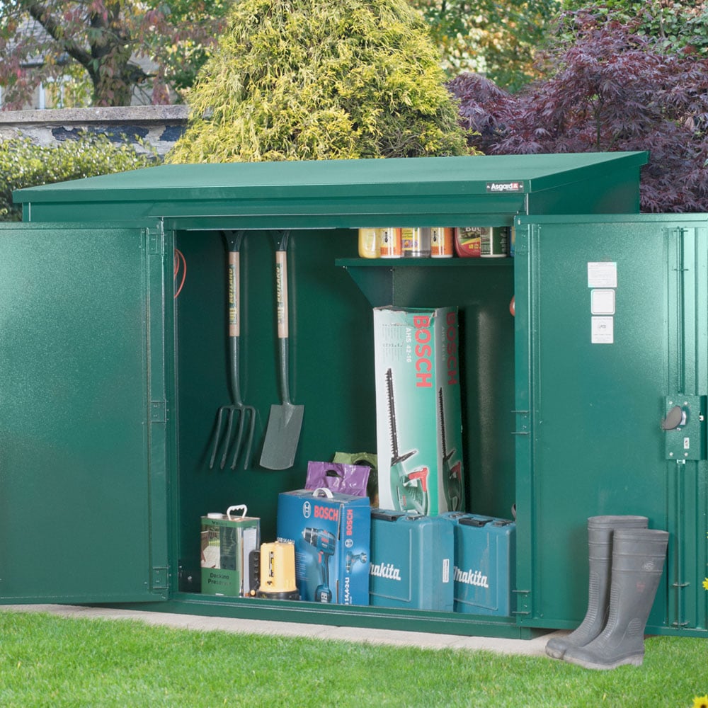 Asgard Annexe Secured by Design 6 x 3ft Double Door Grey Garden Shed Image 2