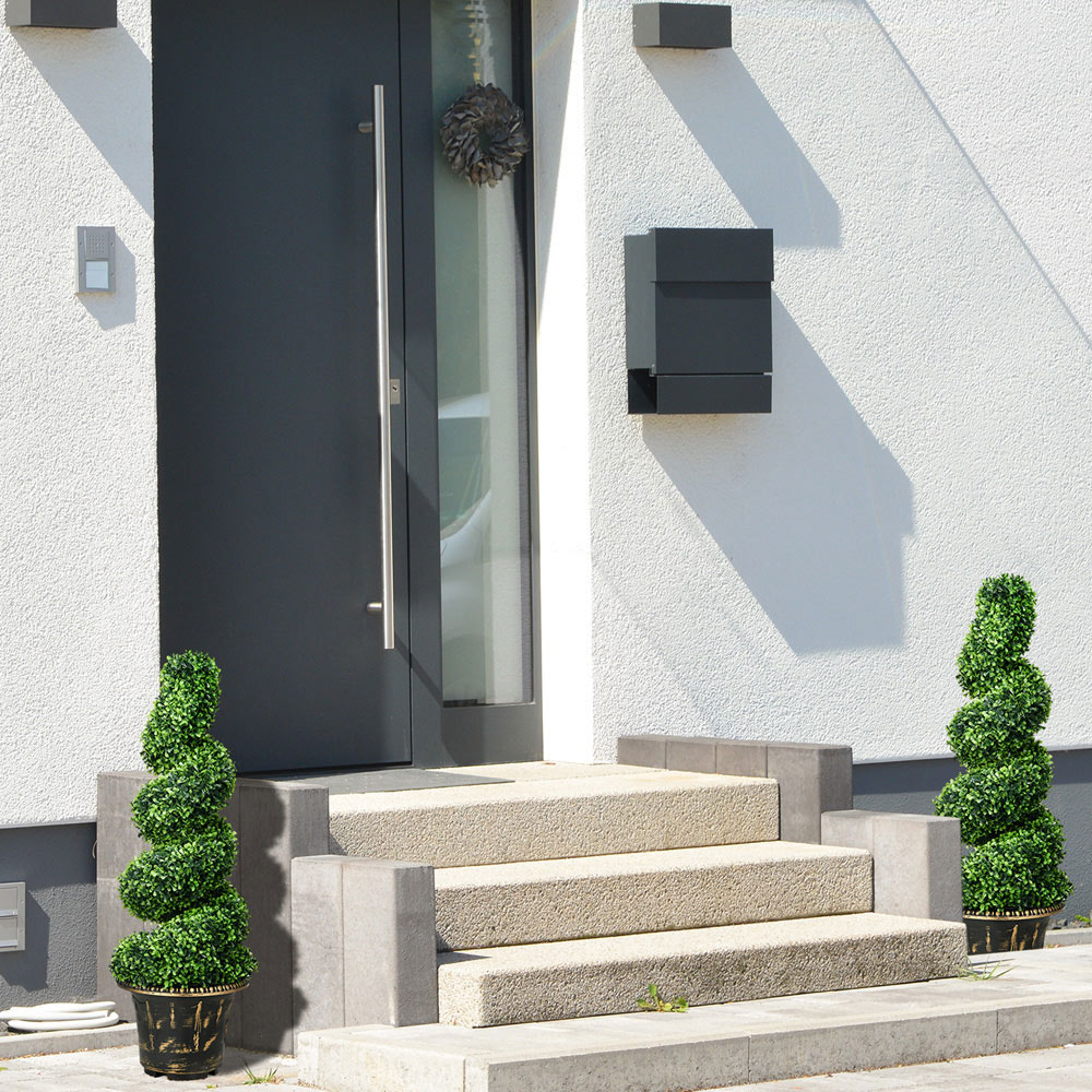 Portland Topiary Spiral Boxwood Trees Artificial Plant 2 Pack Image 2