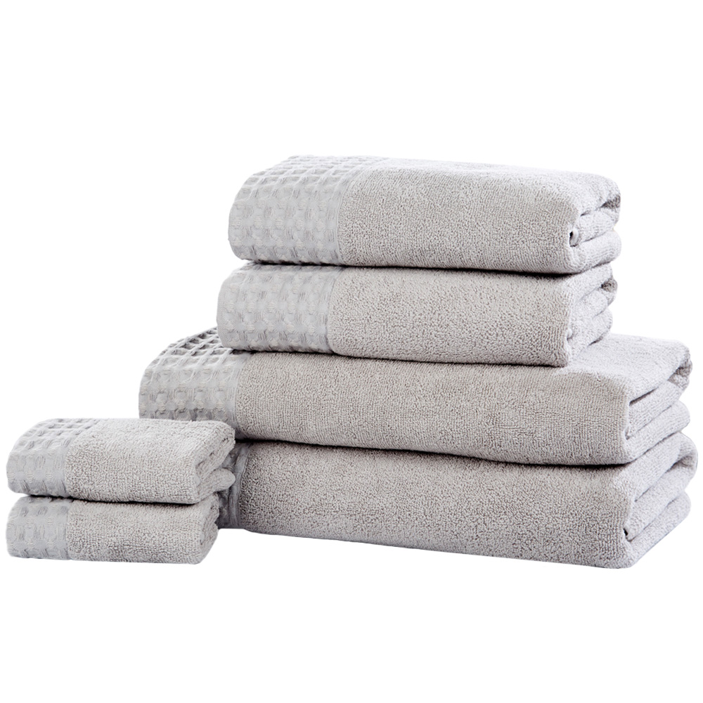 Rapport Home Retreat Silver Pure Cotton Towel Set of 6 Image 1