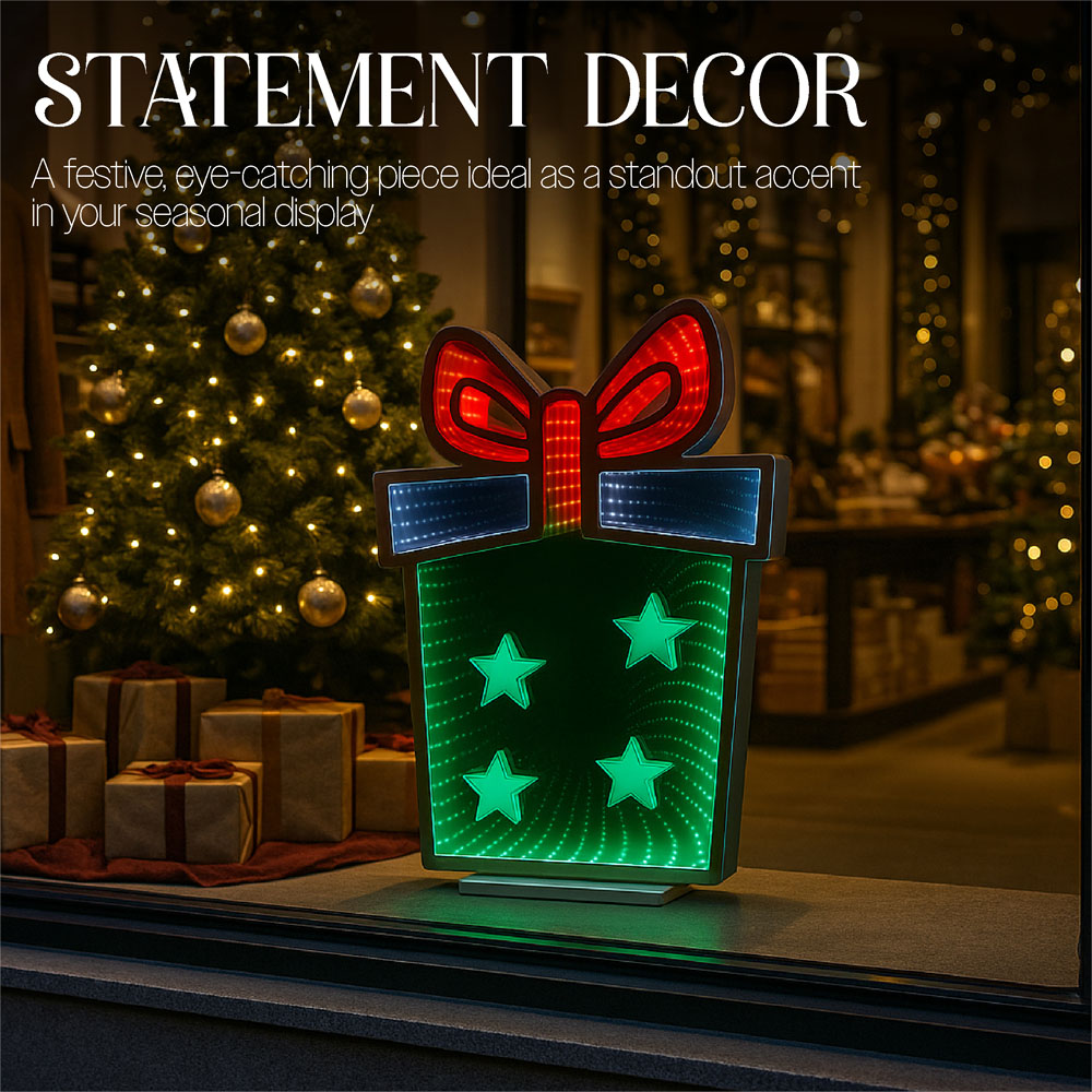 Xmas Haus 168 Super Bright LED Gift Box Infinity Light 42 x 56cm Image 6