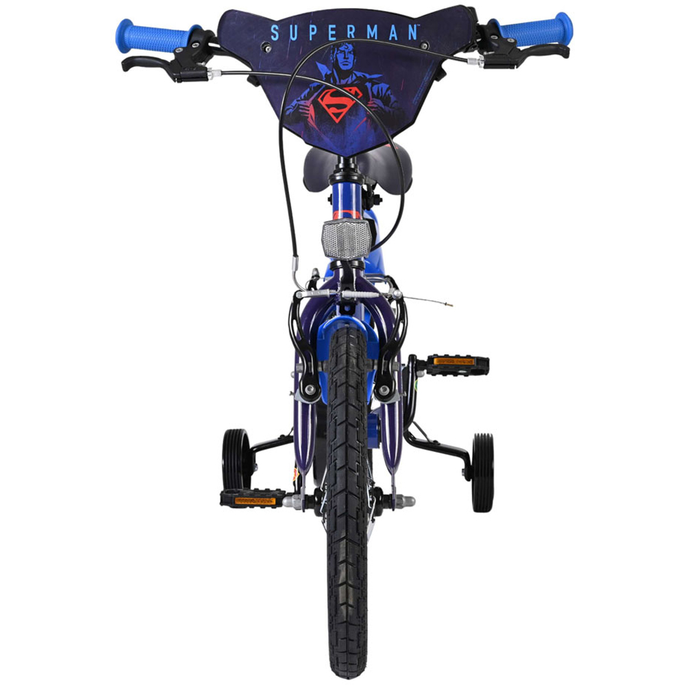 Volare DC Comics Superman Kids 16 inch Multicolour Bike with Stabilisers Image 3