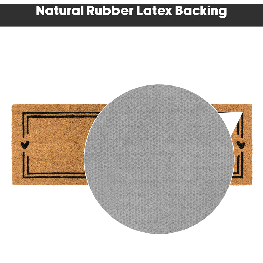 JVL Home Hearts Coir Latex Backed Door Runner 40 x 120cm Image 7