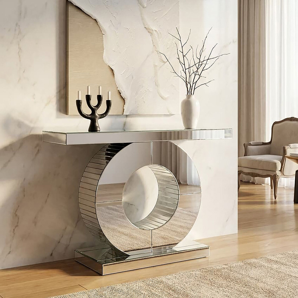 Premier Housewares Gianara Mirrored Console Table Image 2