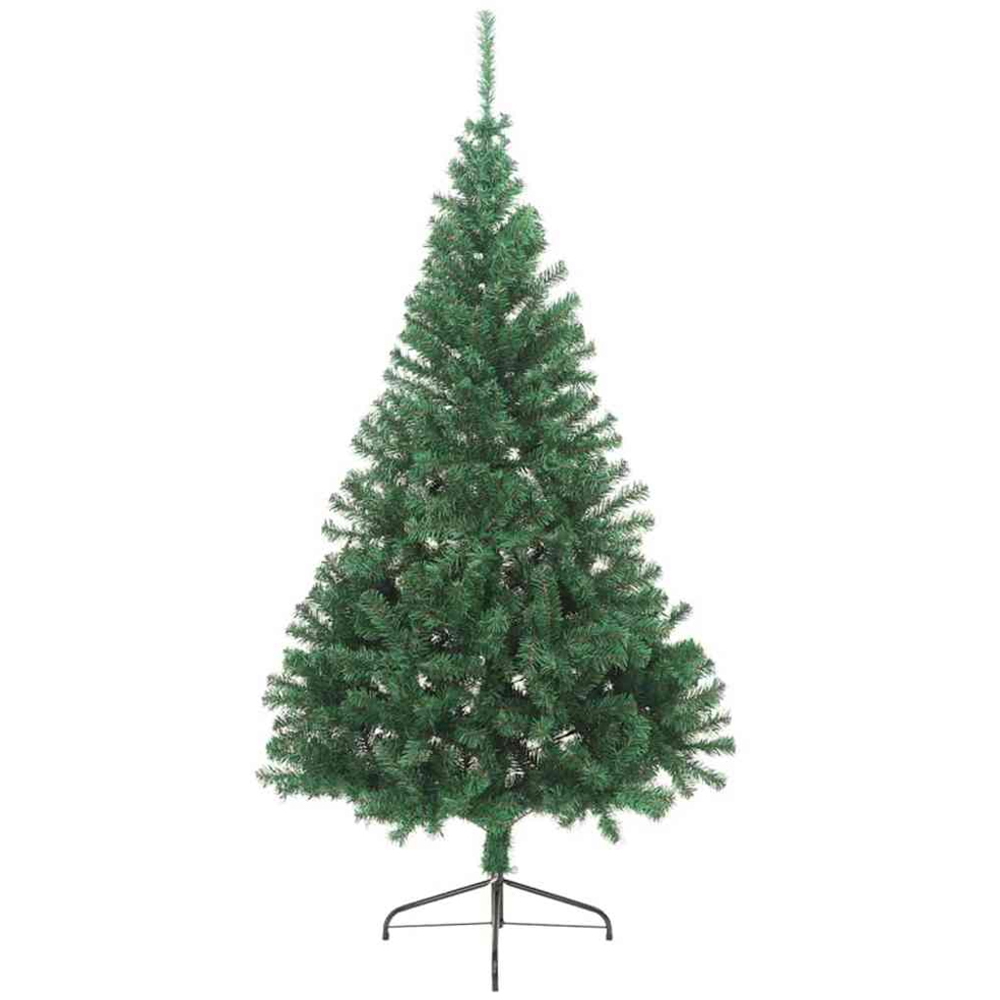 vidaXL Pre-Lit Green Artificial Christmas Tree 8ft Image 2