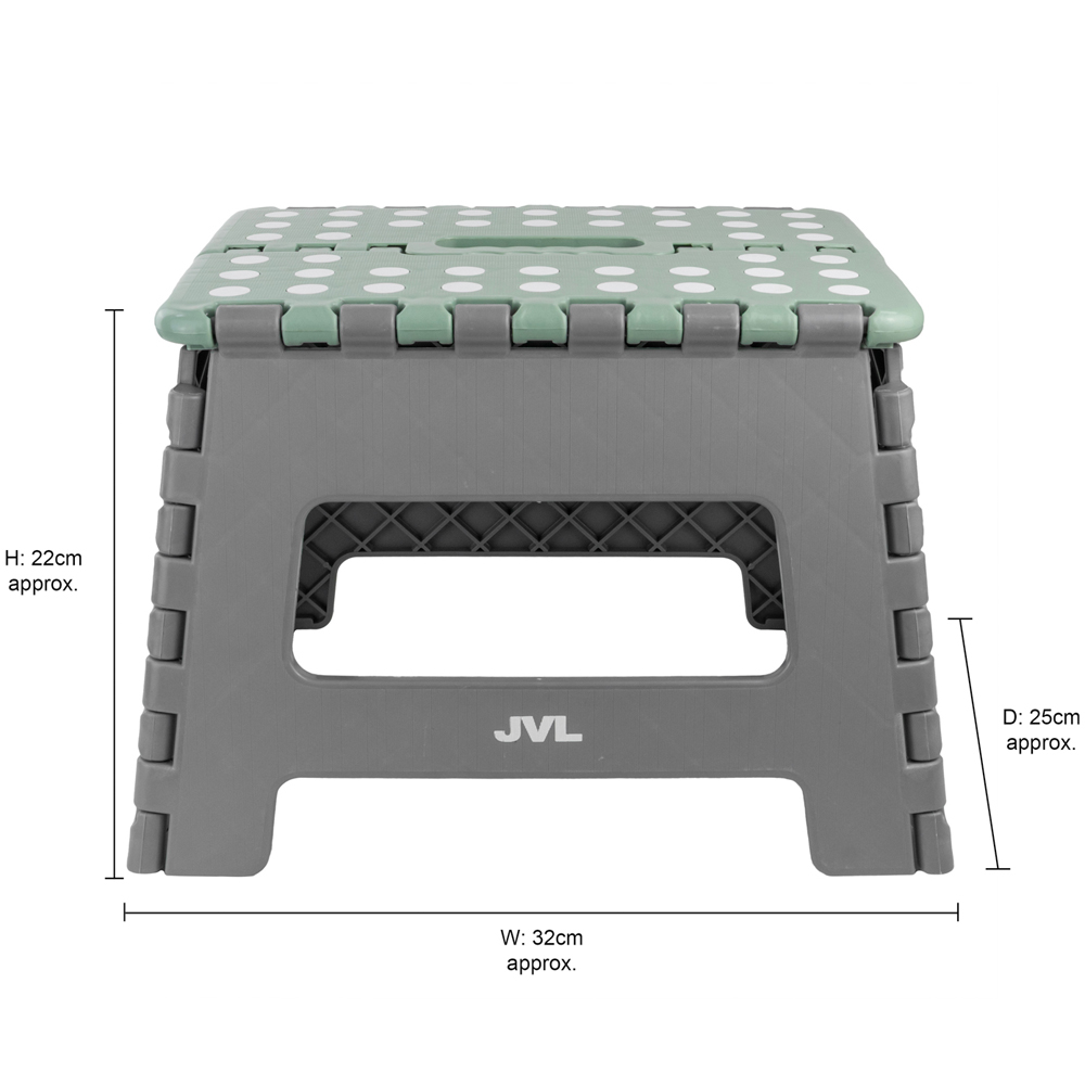 JVL Cleaning 2 Piece Grey Folding Step Stool Set Image 8