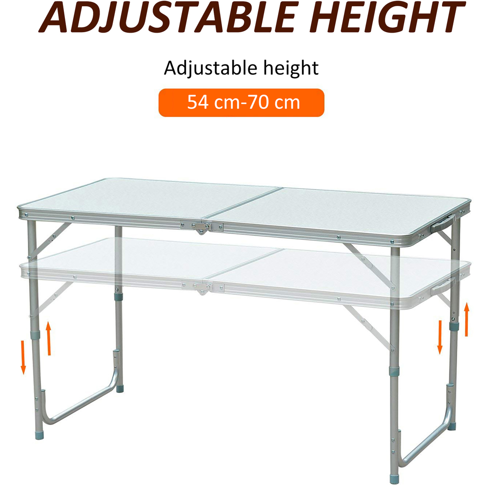 Outsunny Silver Aluminium Foldable Picnic Table Image 4