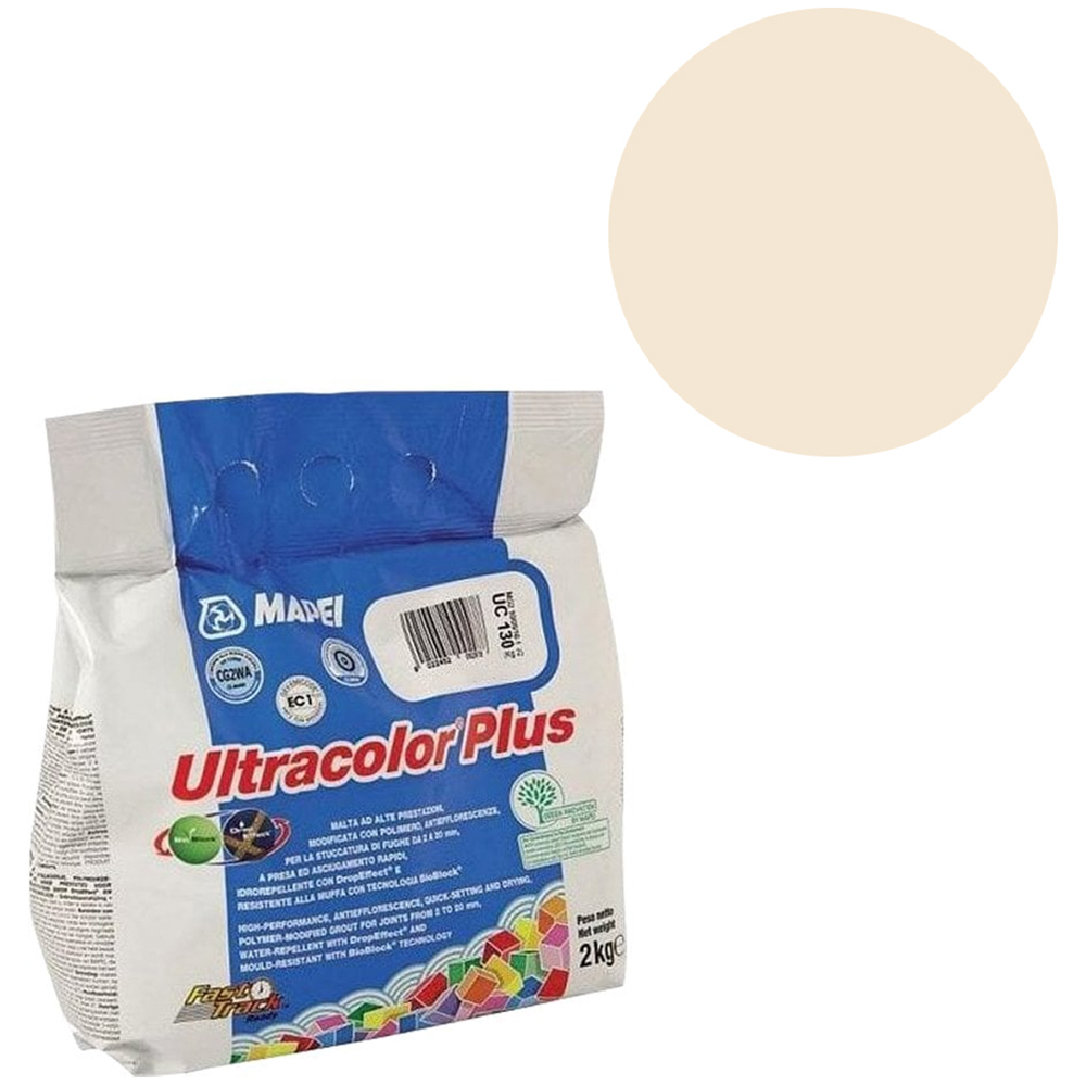 MAPEI Ultracolour Plus 130 Jasmine Grout 2kg Image 2
