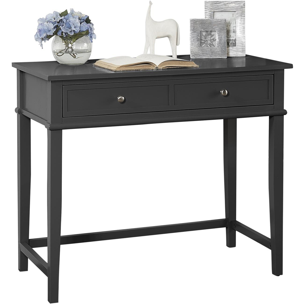 Dorel Franklin 2 Drawer Black Writing Desk Image 3