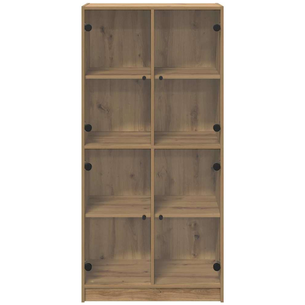 vidaXL 4 Glass Door Artisan Oak Sideboard Image 6
