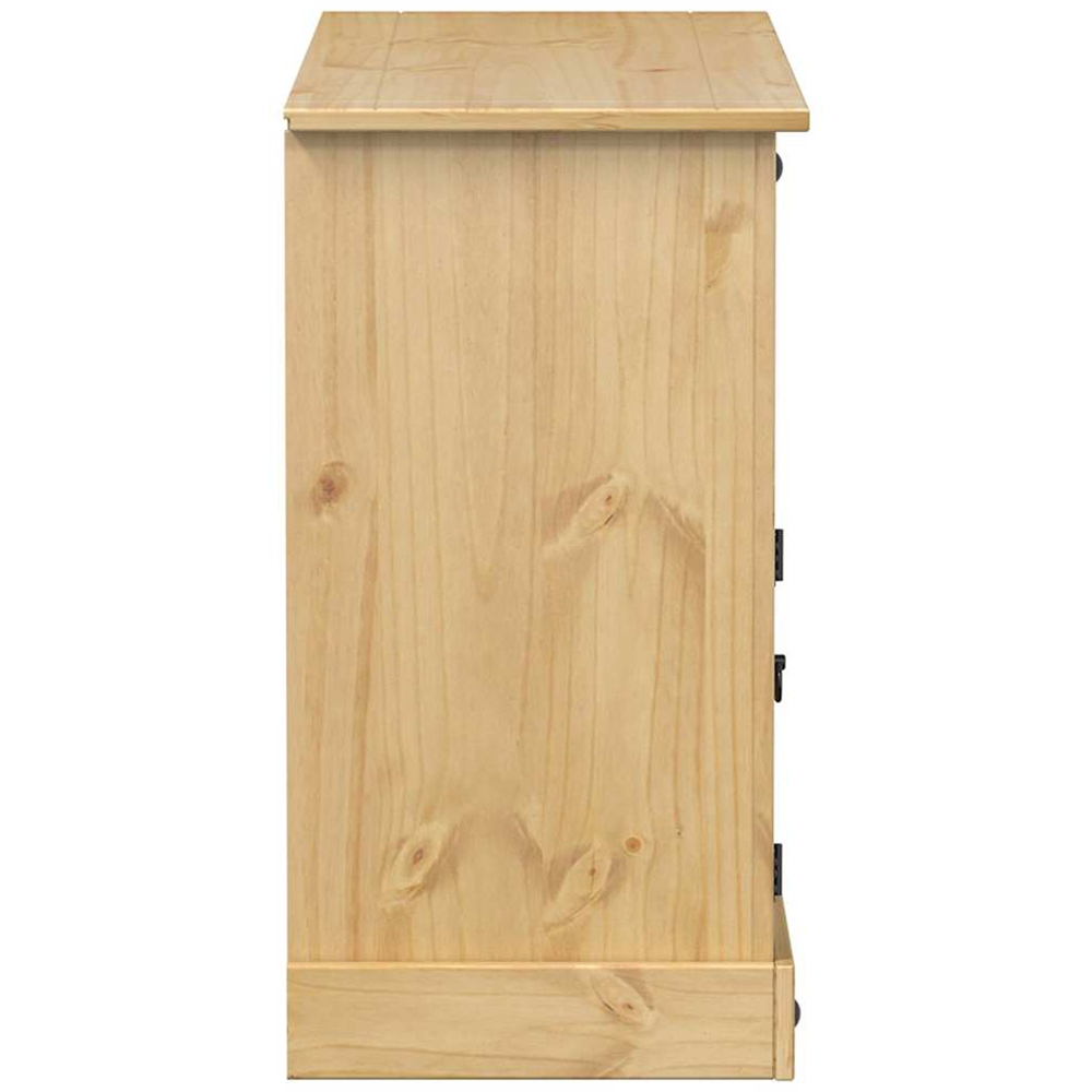 vidaXL Corona 2 Door 5 Drawer Solid Pine Wood Sideboard Image 4