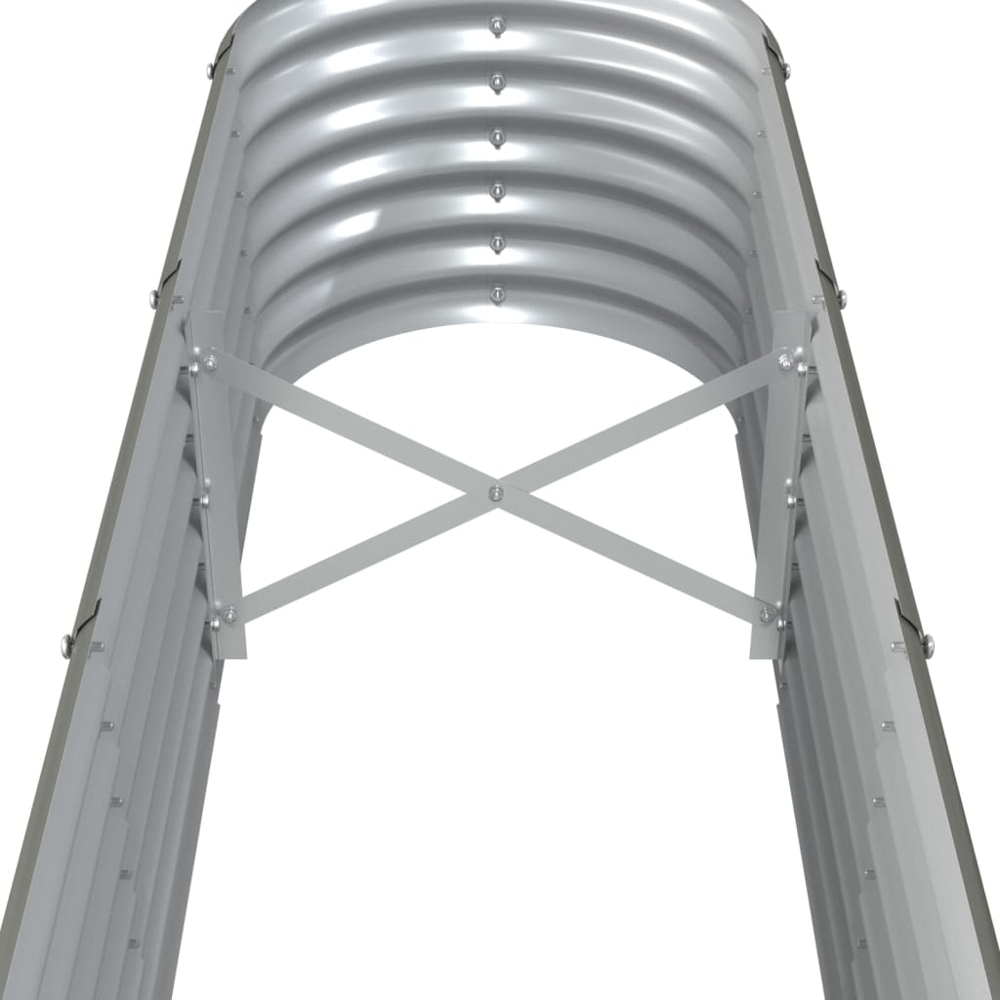 vidaXL Grey Galvanised Steel Raised Garden Bed 36 x 260 x 40cm Image 4