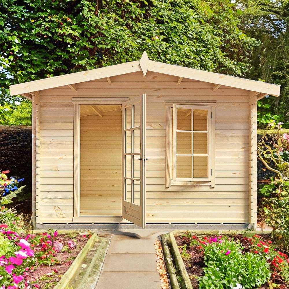 Shire Bucknells 12 x 8ft Pressure Treated Log Cabin Image 6
