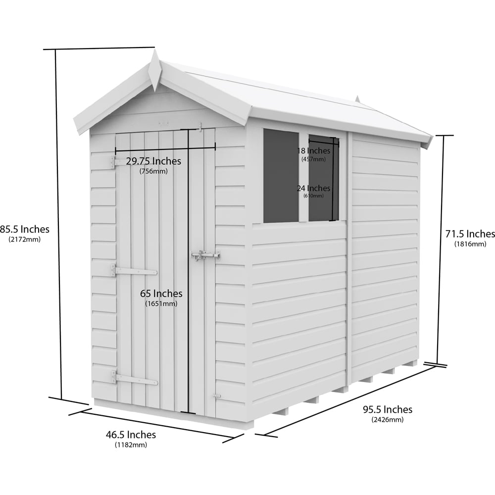 DIY Sheds 4 x 8ft Tongue and Groove Timber Apex Security Garden Shed Image 8
