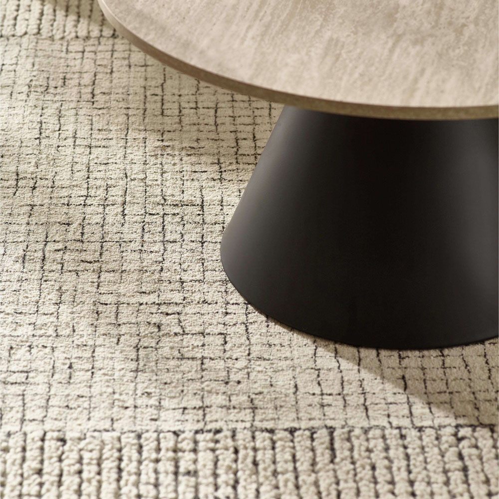 Julian Bowen Elgon Black Travertine Effect Coffee and Lamp Table Set Image 7