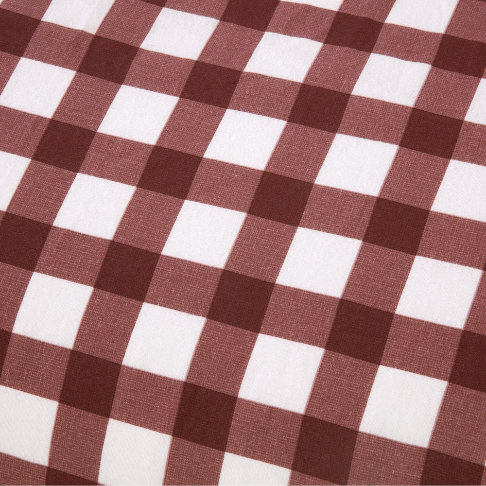 Catriona Gingham Duvet Set Burgundy Superking Image 5