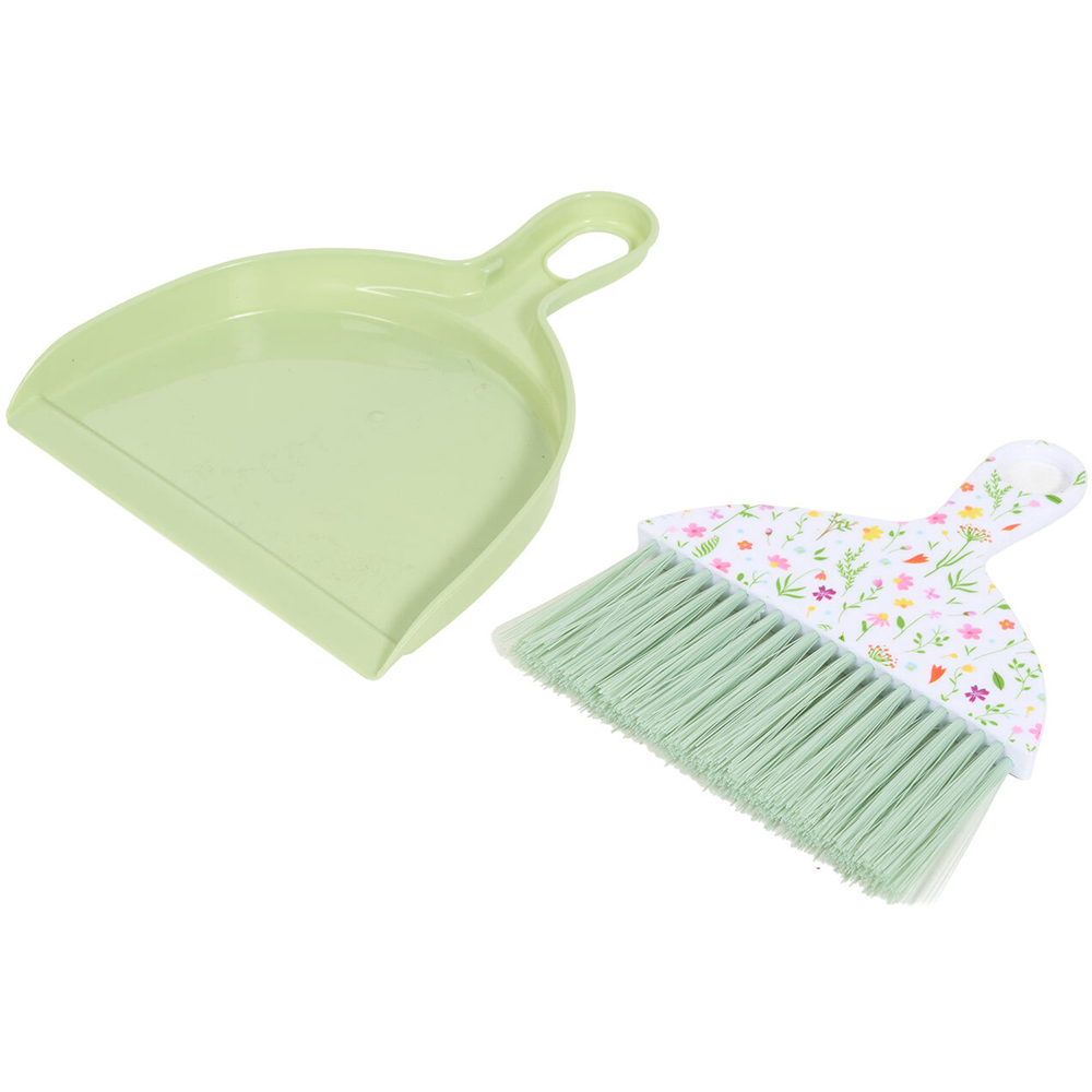 Wildflower Mini Dustpan and Brush Green Image 5