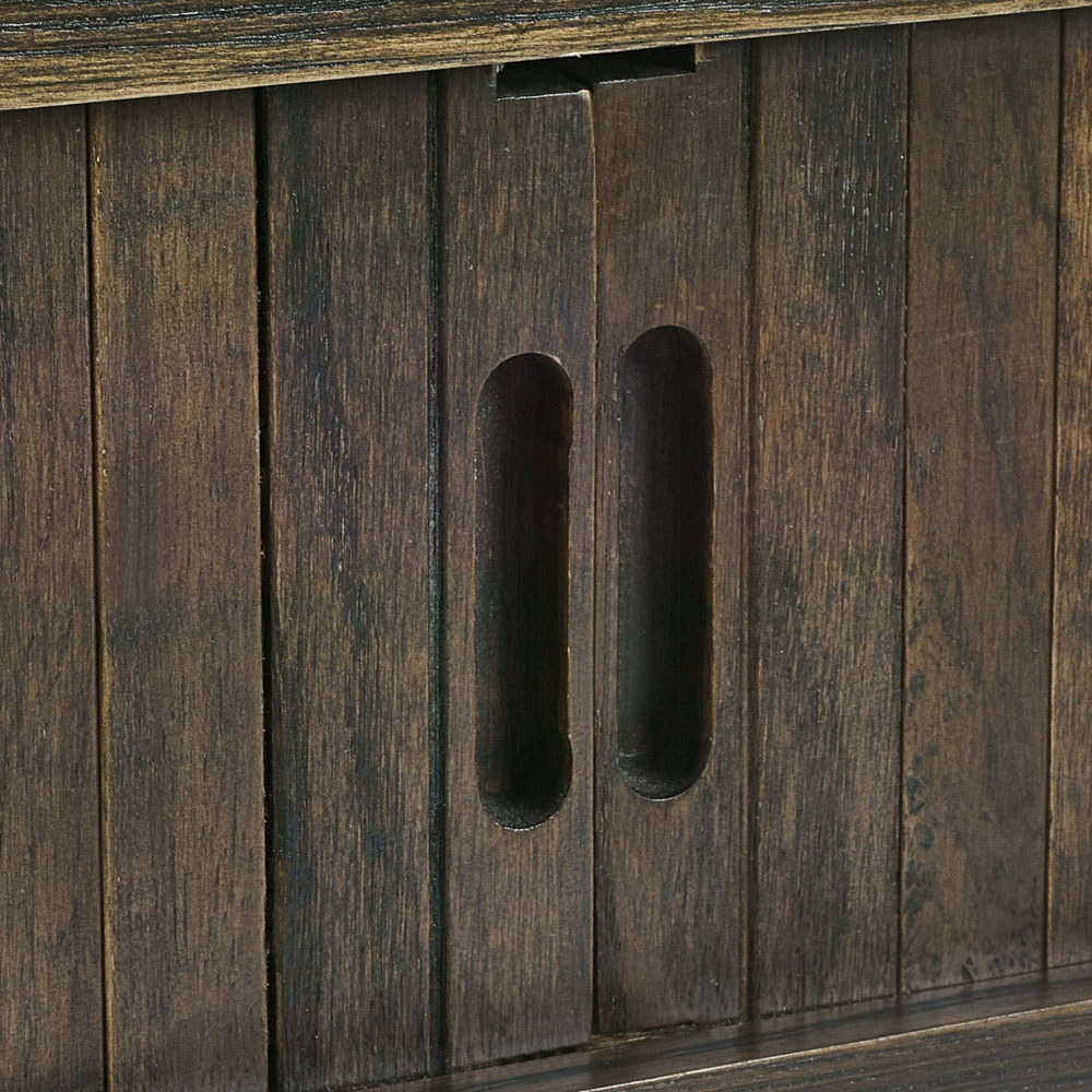 Julian Bowen Arya 2 Door Dark Oak Effect Fluted Console Table Image 7