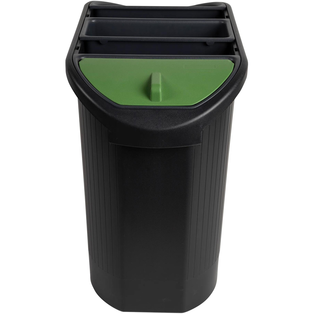Exacompta Black and Grey Top Line Eco Waste Paper Bin 26L Image 3