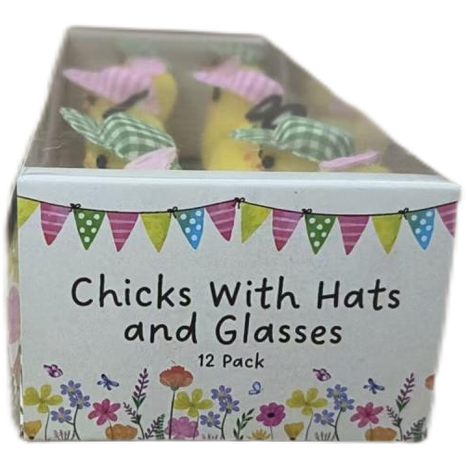 Pack of 12 Hat and Glasses Craft Chicks Yellow Image 3