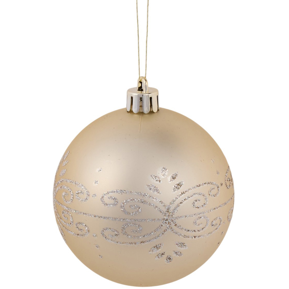 Pack of 16 Amber Charm Festive Baubles Image 6