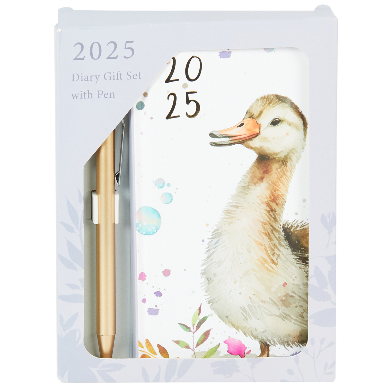 2025 Slimline WTV Animal Diary with Pen - White Image 1