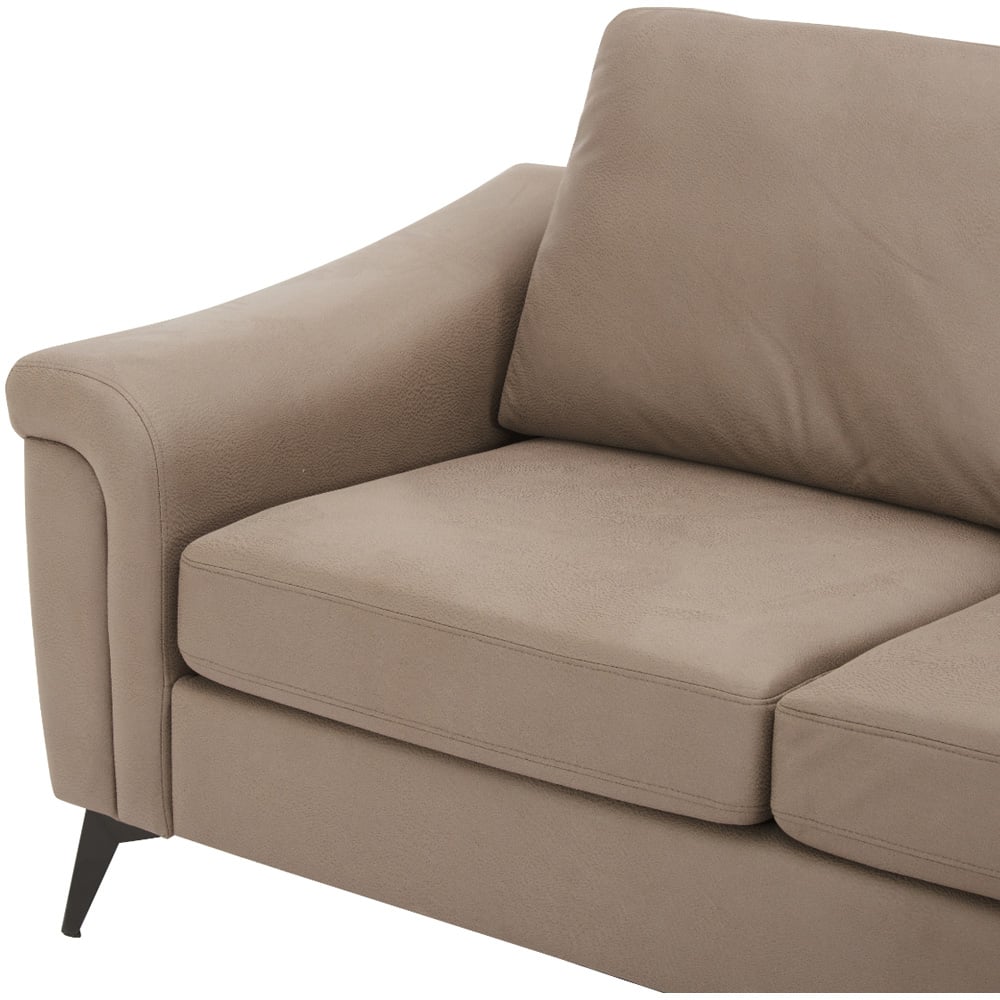 Home Detail Emma 3 Seater Brown Air Leather Sofa with Chaise Image 7
