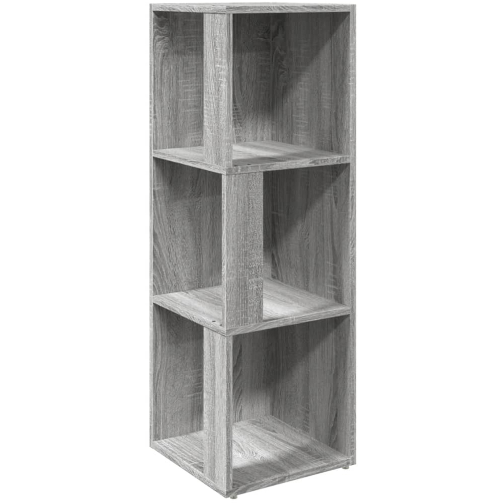 vidaXL 3 Shelf Grey Sonoma Oak Corner Cabinet Image 2