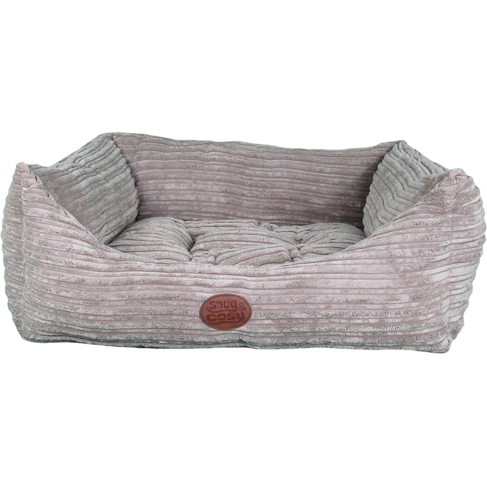 Snug & Cosy San Remo Small Brown Chunky Cord Dog Bed Image 1