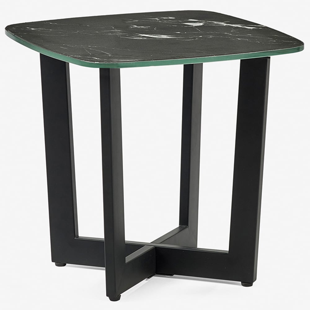 Julian Bowen Olympus Black Marble Lamp Table Image 2