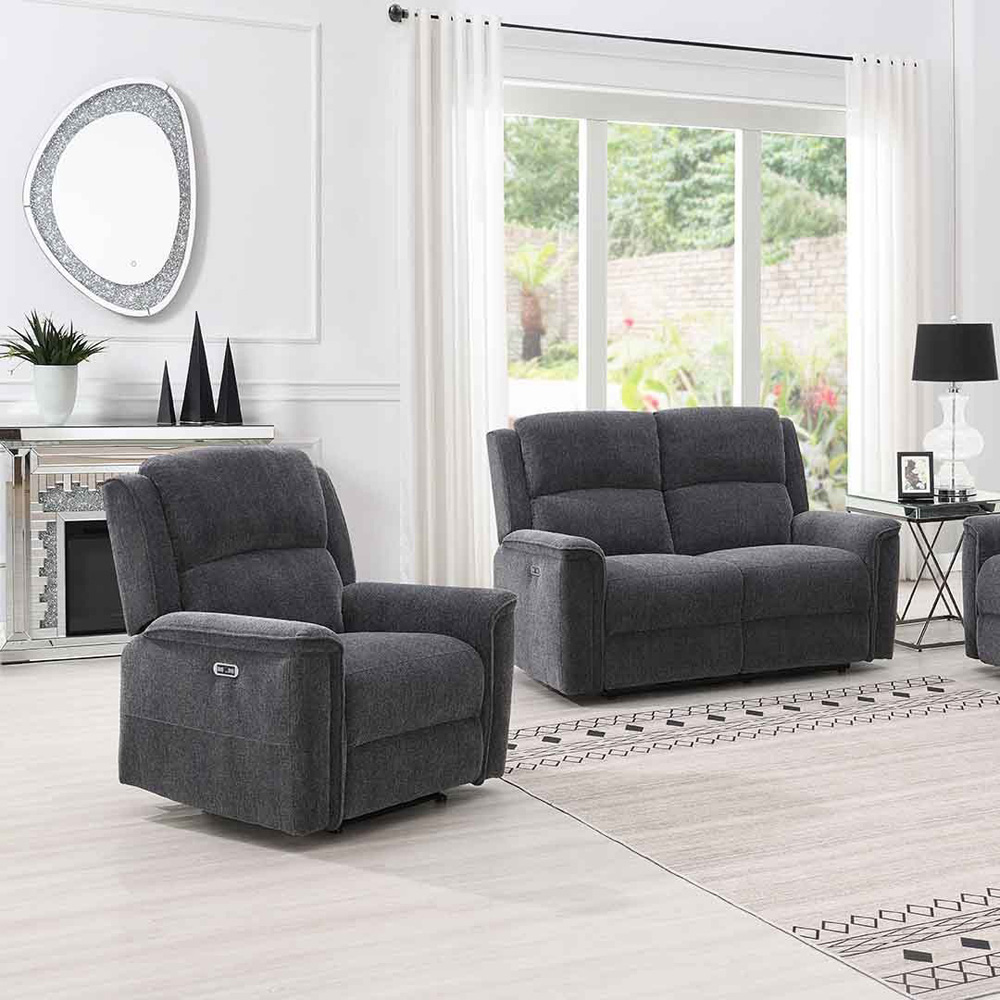 Eastside Dark Grey Power Recliner Chair Image 3