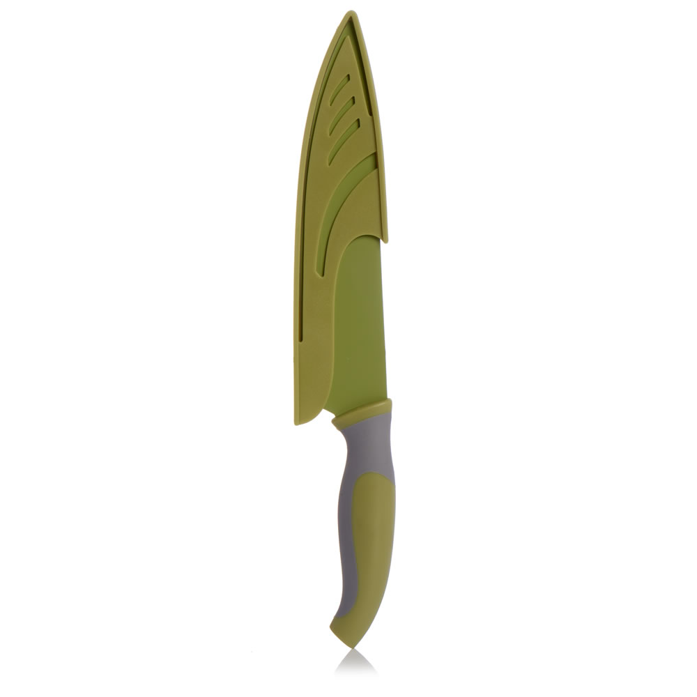 Wilko Colour Play Large Green Chefs Knife Image 2