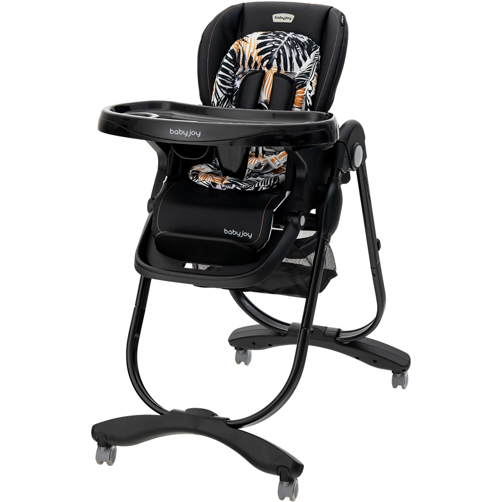 Costway Black Multifunctional Folding Baby Highchair Image 1