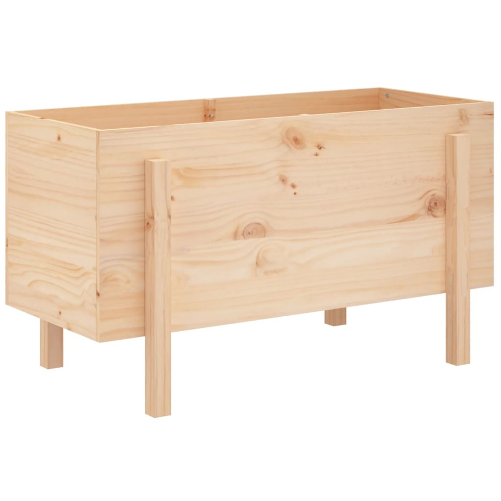 vidaXL Brown Solid Pine Wood Raised Garden Bed 57 x 101 x 50cm Image 1