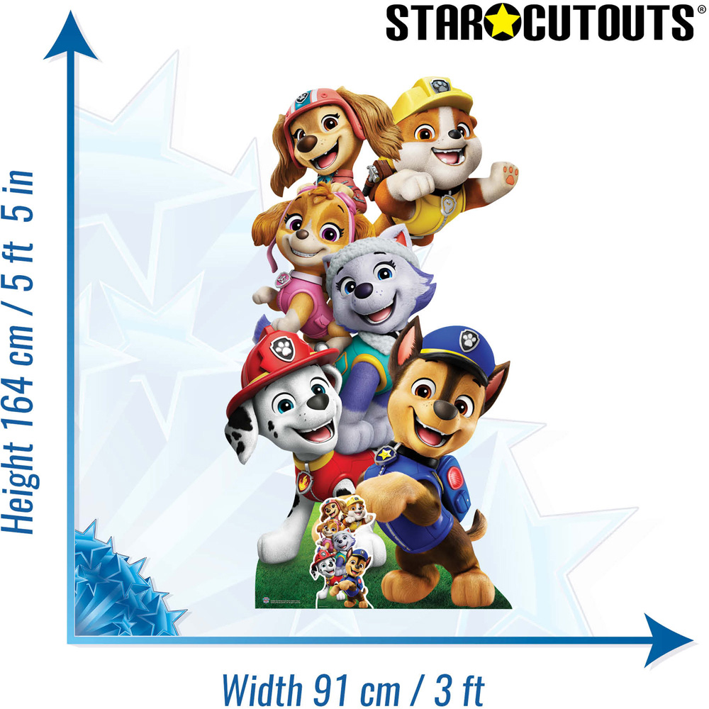 Star Cutouts Paw Patrol Group Shot Cardboard Cutout 5.4ft Image 6